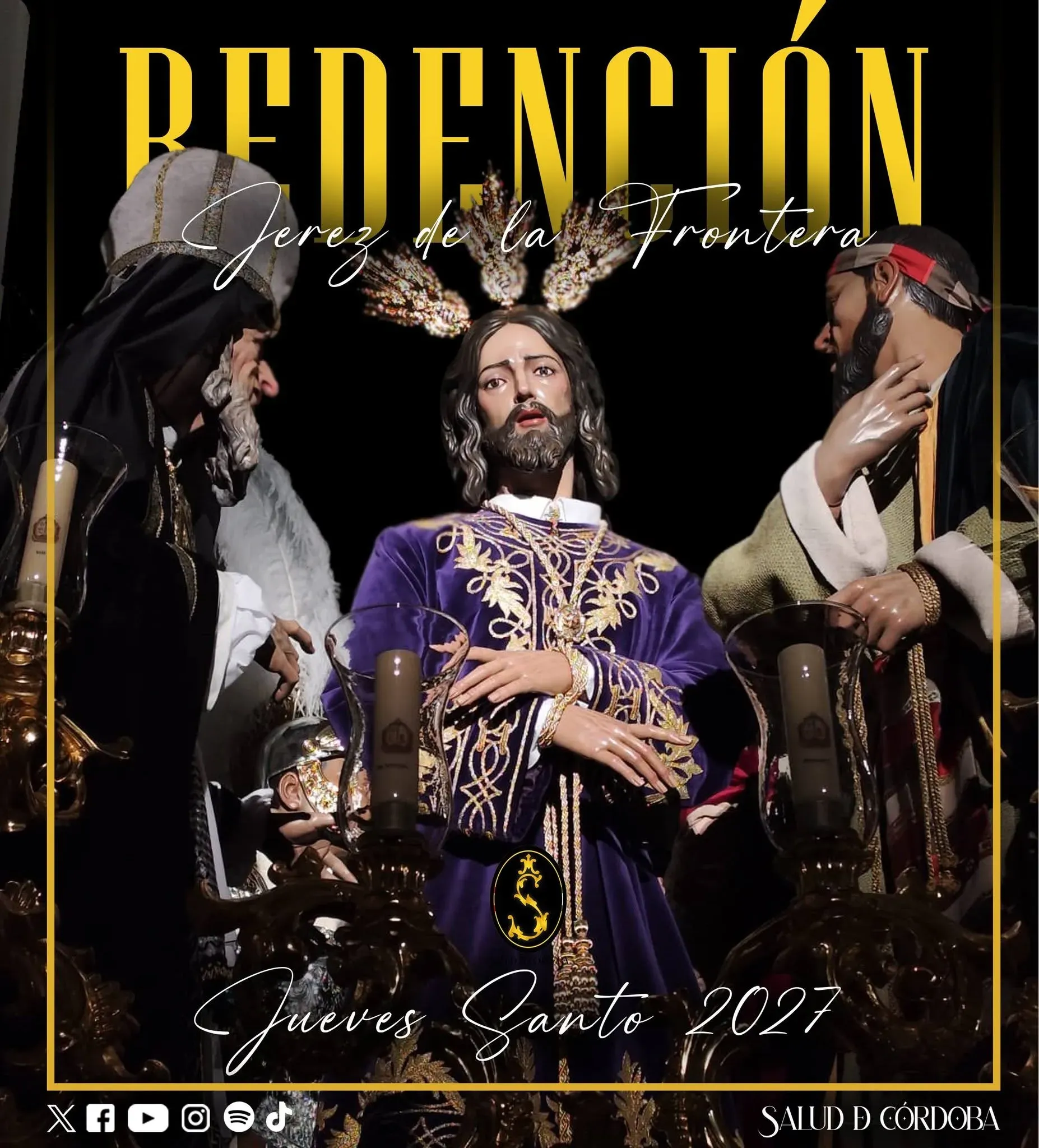 Cartel del Jueves Santo: Ntro. Padre Jesús de la Redención, de Jerez de la Frontera