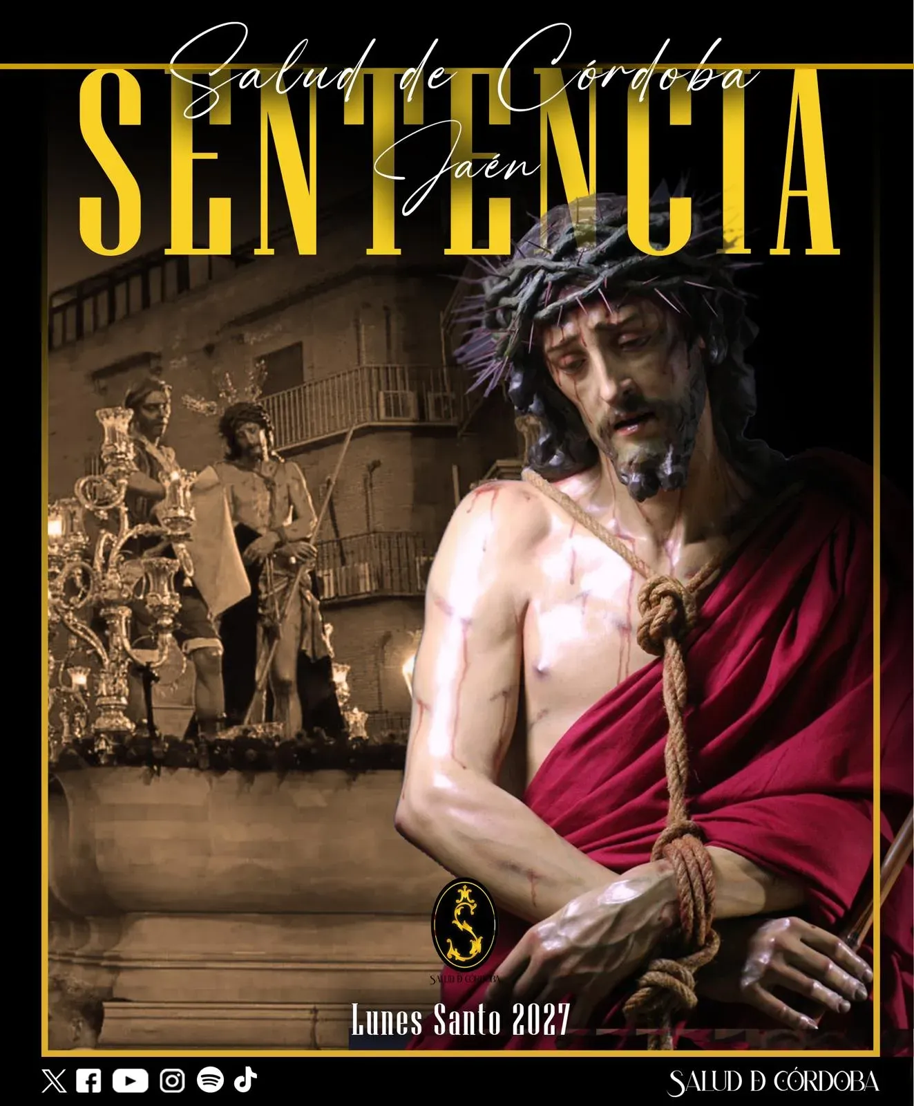 Cartel del Lunes Santo: Ntro. Padre Jesús de la Sentencia, de Jaén